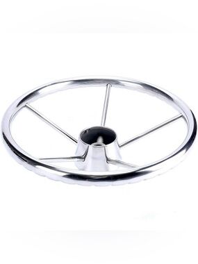 13.5” Stainless Steel Boat Steering Wheel 5 Spoke Destroyer Style